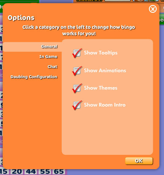 game options
